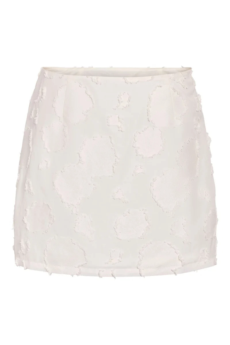 Noisy May - Nmalessa H/W Short Texture Skirt - 4880780 Bright White