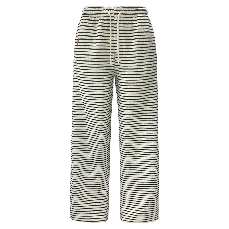 Liberte - Sus-Wide-Pants 22314 - Black Creme Stripe