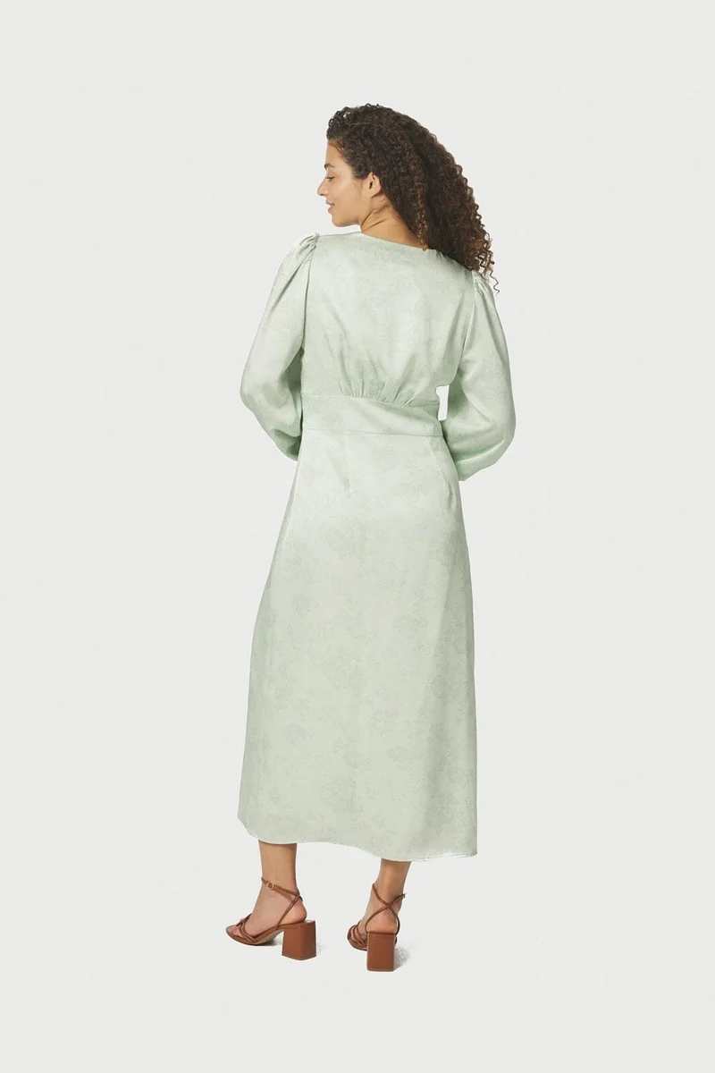 Neo Noir - Alto Pattern Sateen Dress 166828 - 154 - Light Green