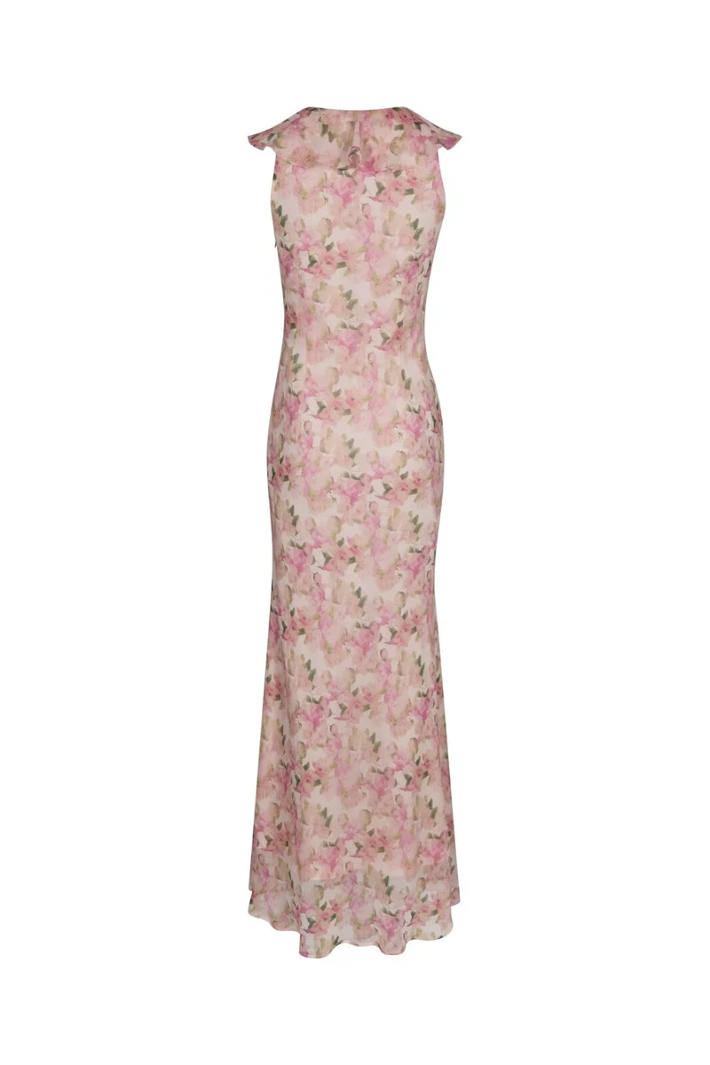 Neo Noir - Zella Chiffon Print Dress 167616 - 397 - Dusty Pink