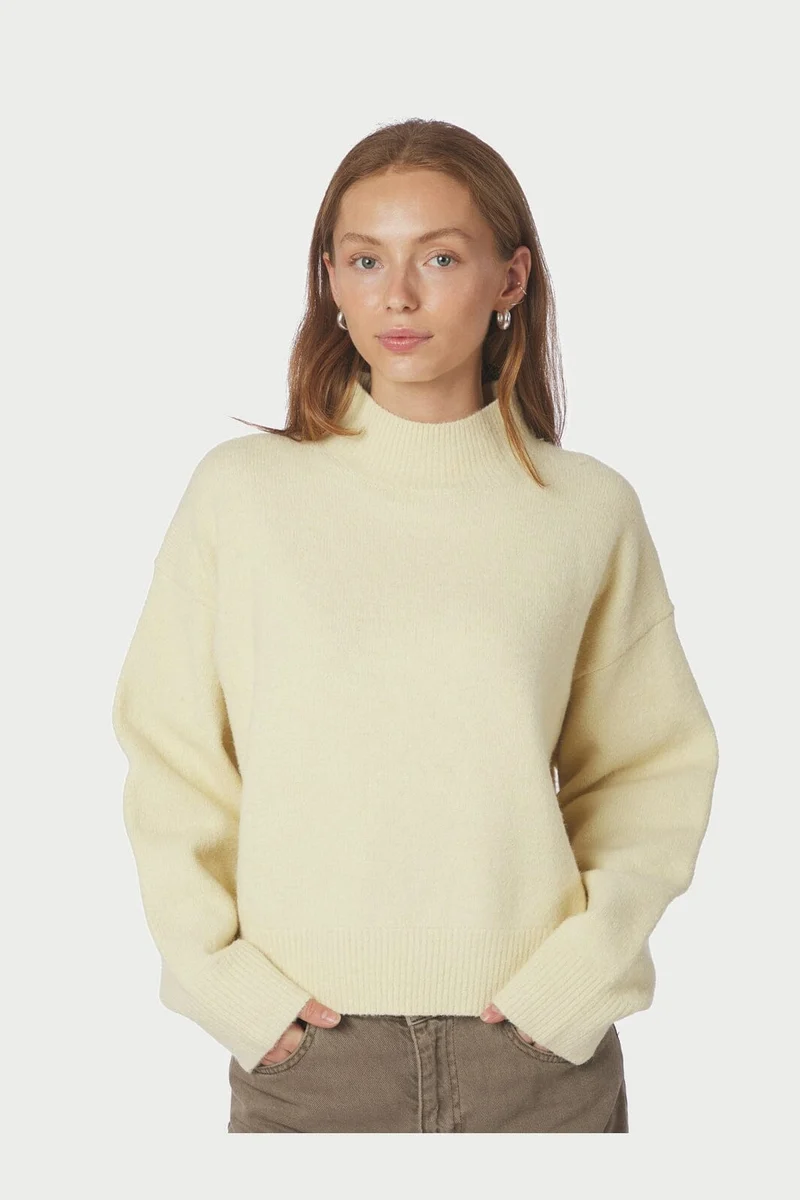 Neo Noir - Paulina Knit Blouse 159703 - 416 - Butter Yellow