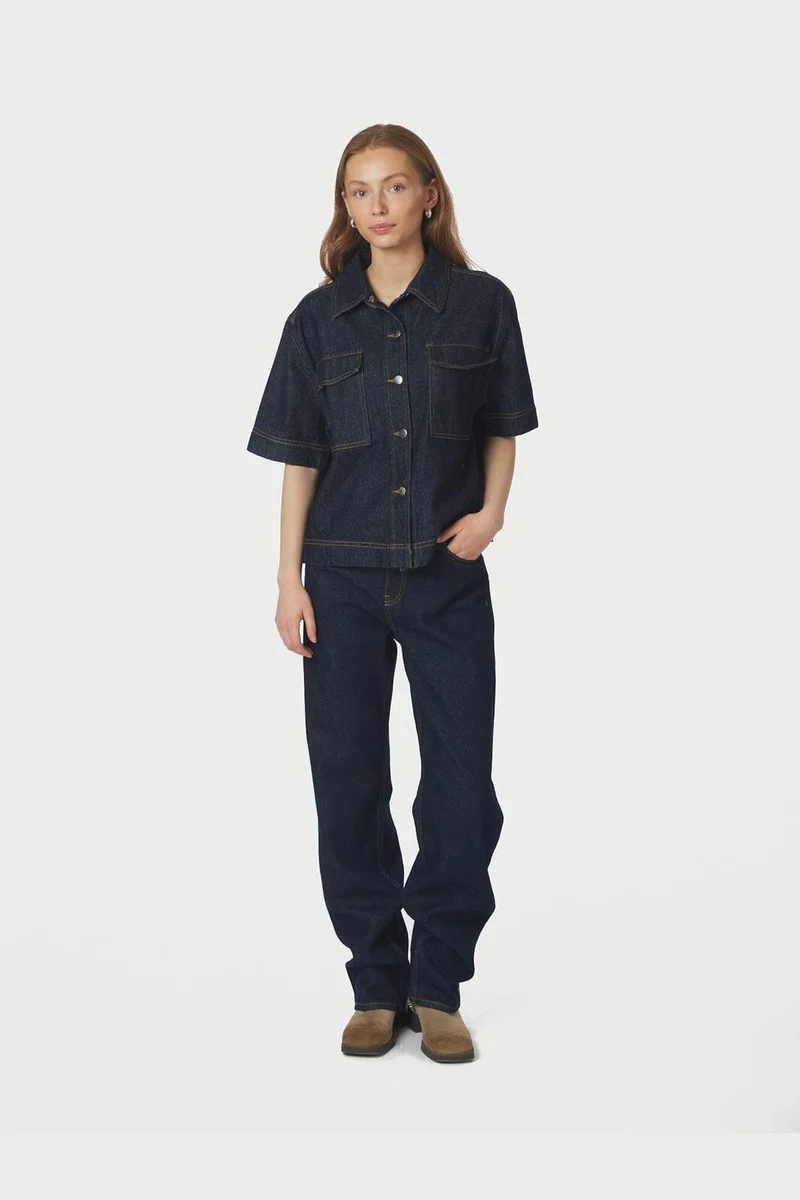 Neo Noir - Tiki Denim Shirt 164303 - 534 - Dark Blue