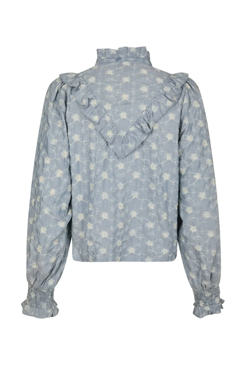 Neo Noir - Degas Delicate Blouse 166785 - 142 - Dusty Blue