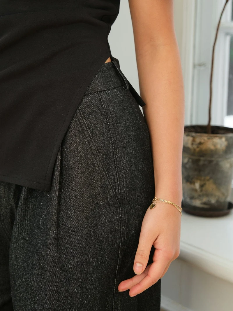 Neo Noir - Fayla Denim Balloon Pants 167399 - 100 - Black