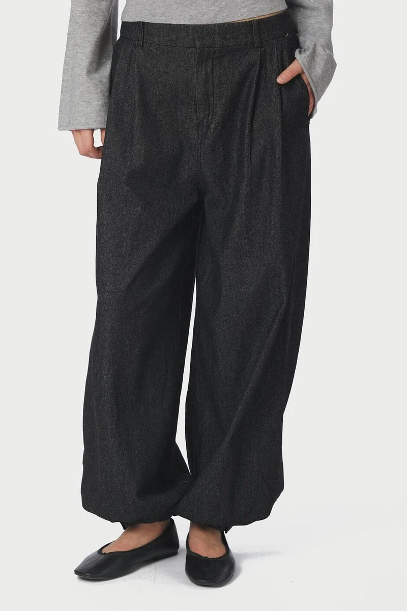 Neo Noir - Fayla Denim Balloon Pants 167399 - 100 - Black