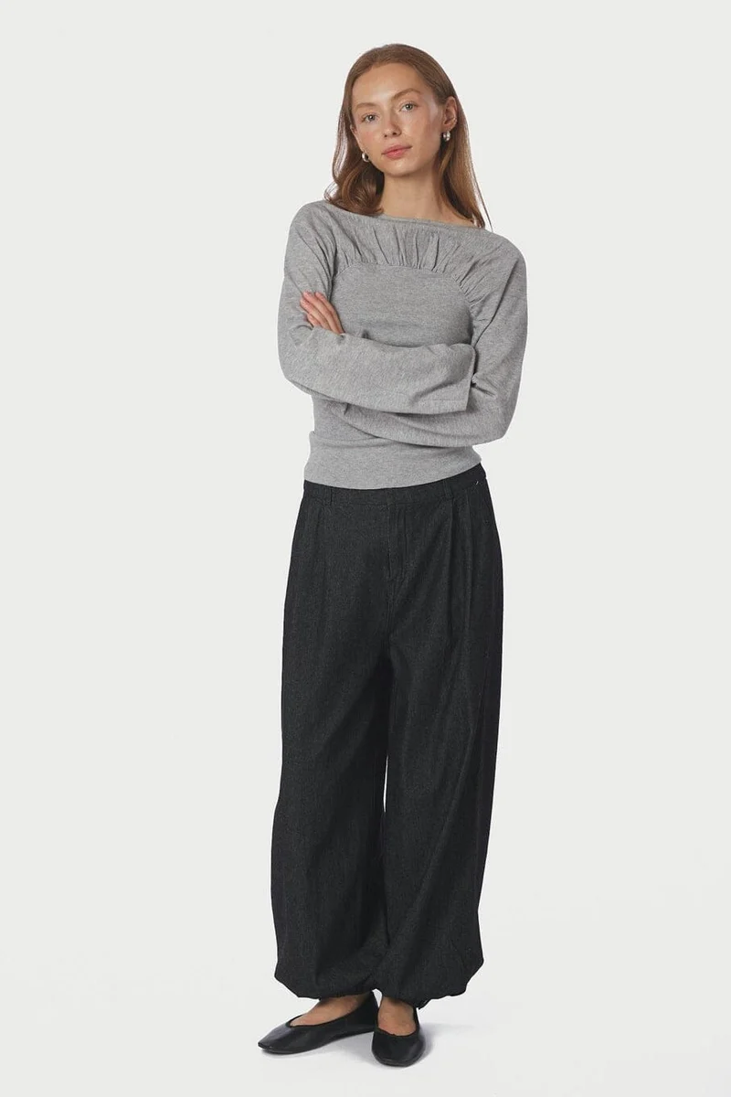 Neo Noir - Fayla Denim Balloon Pants 167399 - 100 - Black