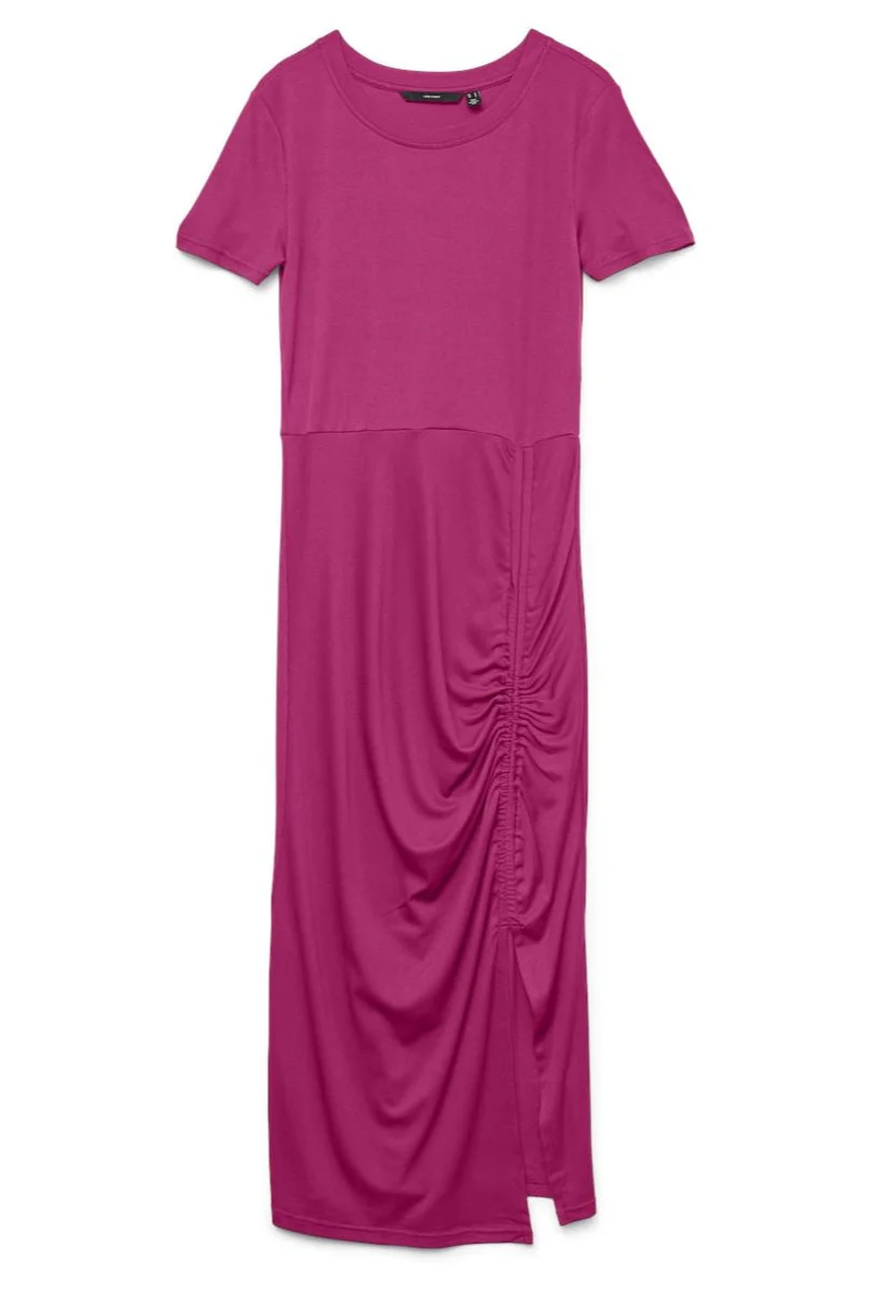 Vero Moda - Vmmedi Ss Calf Dress - 4763259 Cabaret