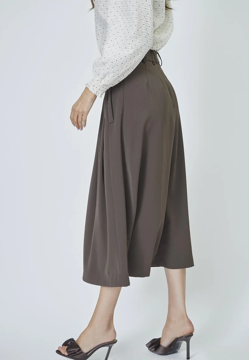 Co´Couture - Anyacc Pleat Skirt 34178 - 83 Mocca
