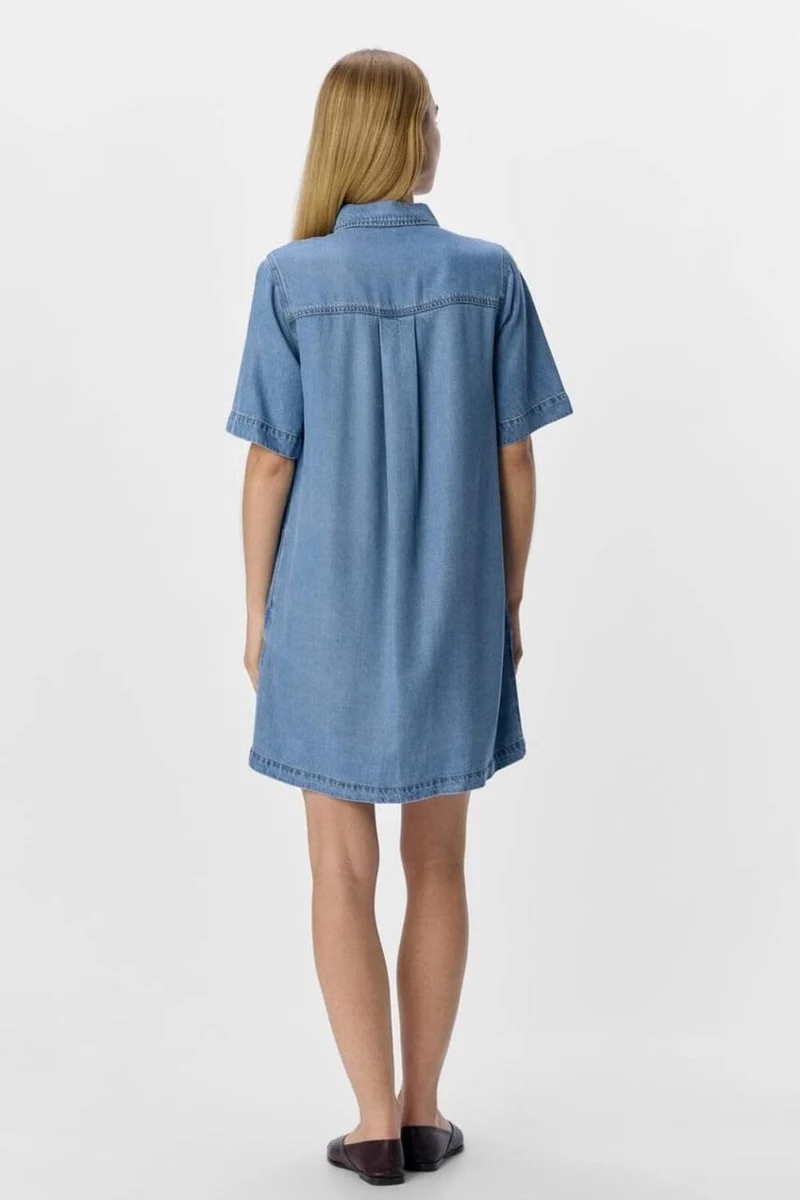 Object - Objframe 2/4 Re Denim Dress - 4656588 Light Blue Denim