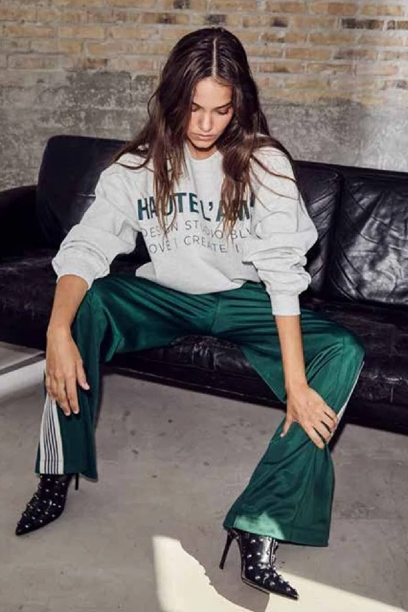 Haute L'Amitié - Baggy Track Pants HL10018 - Sporty Green