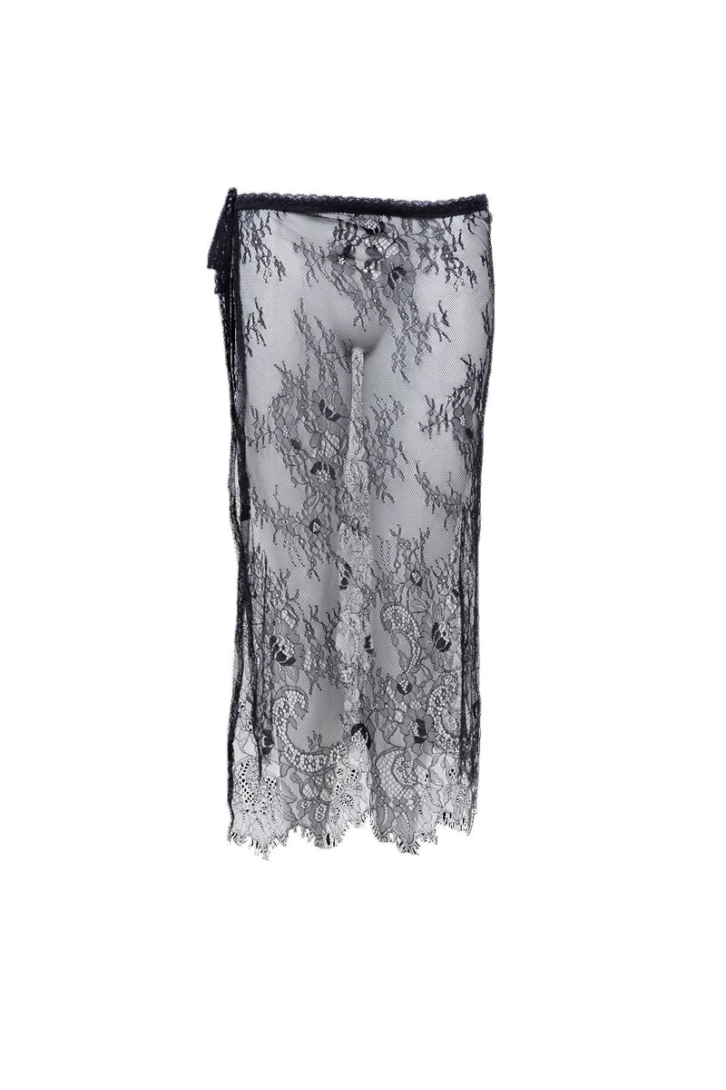 Black Colour - Bcorianna Lace Tie Skirt 208424 - Black