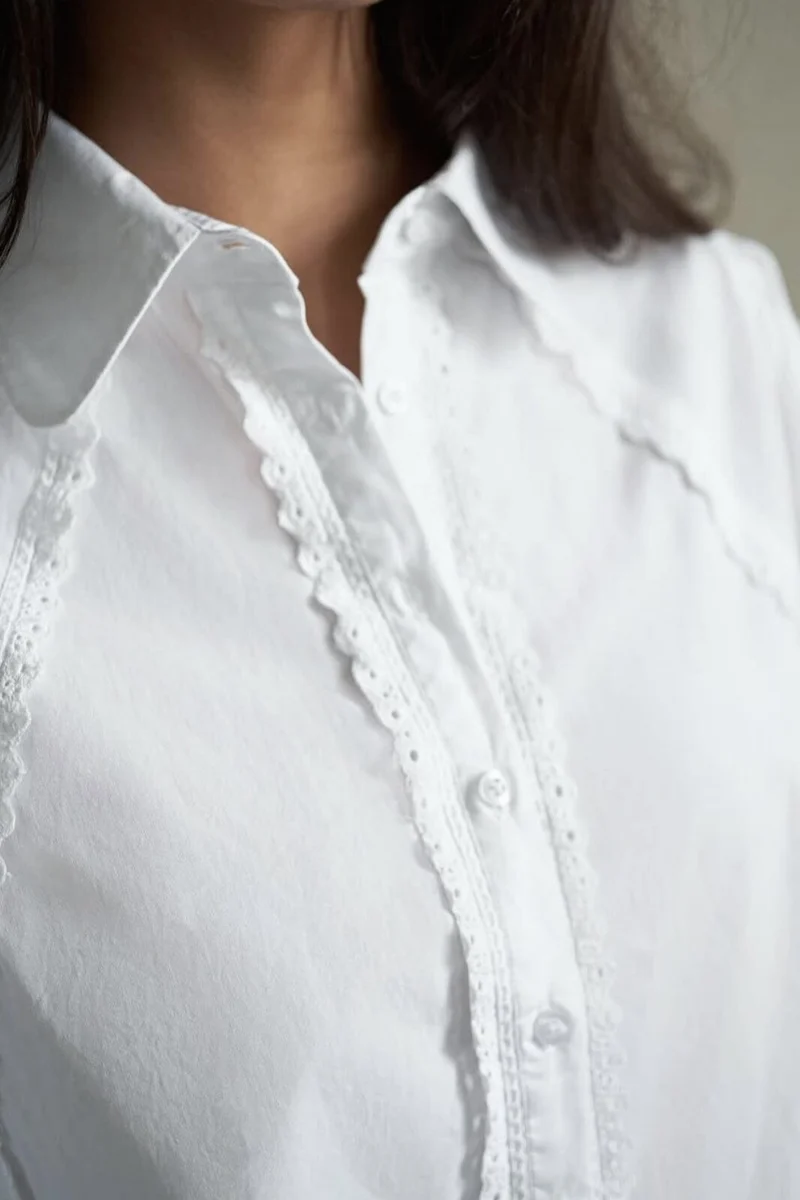 Neo Noir - Tilly C Poplin Shirt 163534 - 120 - White
