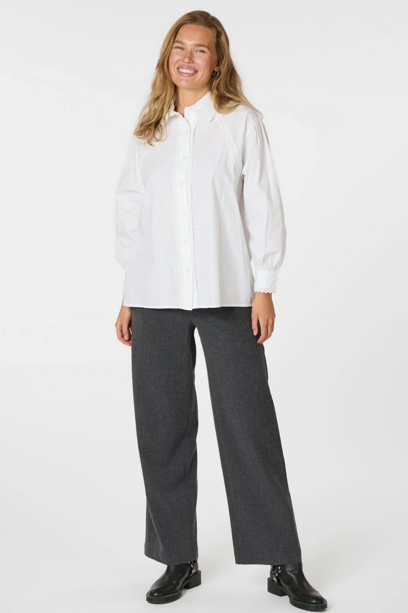 Neo Noir - Tilly C Poplin Shirt 163534 - 120 - White