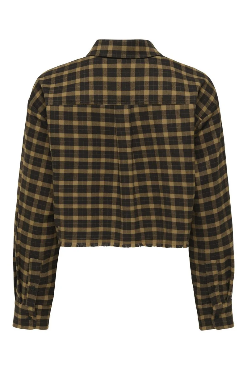 Only - Onlcat Life L/S Check Shirt - 4859341 Chipmunk Black Coffee