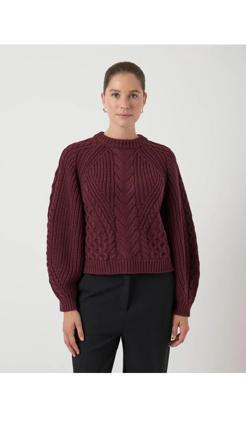 YAS - Yasnansa Ls Knit Pullover - 4853367 Port Royale