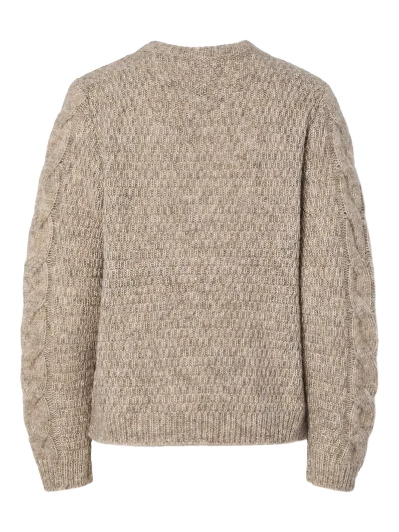 Pieces - Pcnina Ls V-Neck Knit - 4799695 Fossil