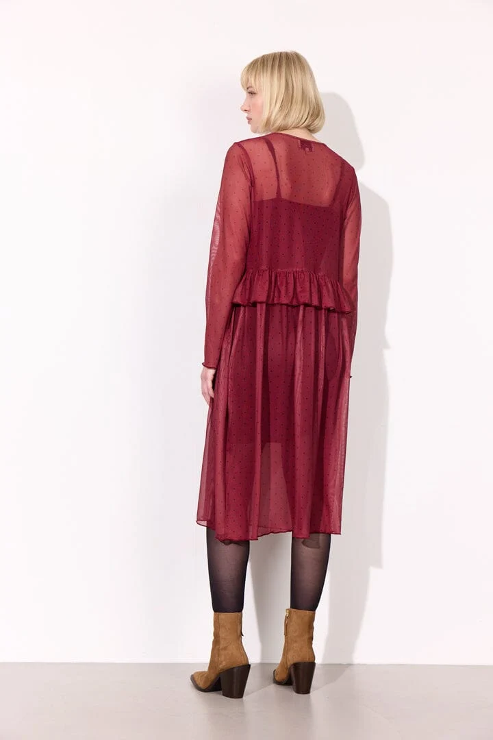 Hunkøn - Tova Mesh Dress 25936 - Zinfandel