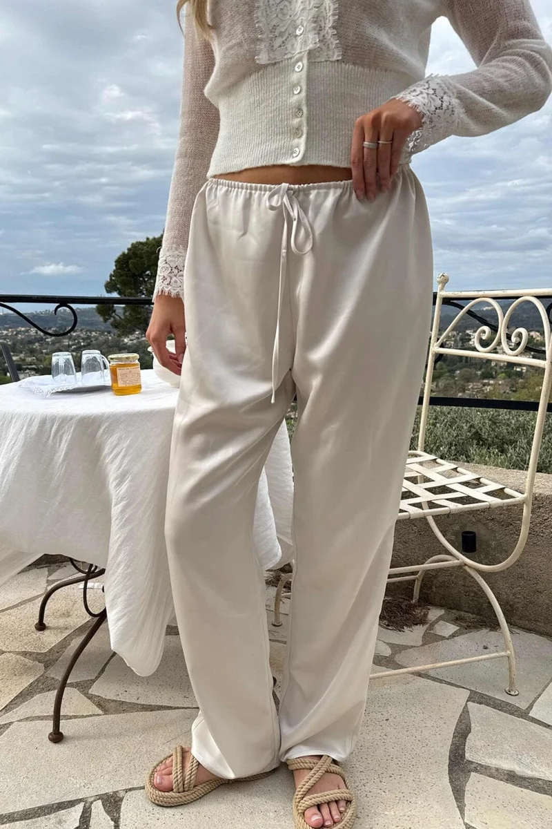 BYIC - Fieic Pants A23851 - Off White Satin