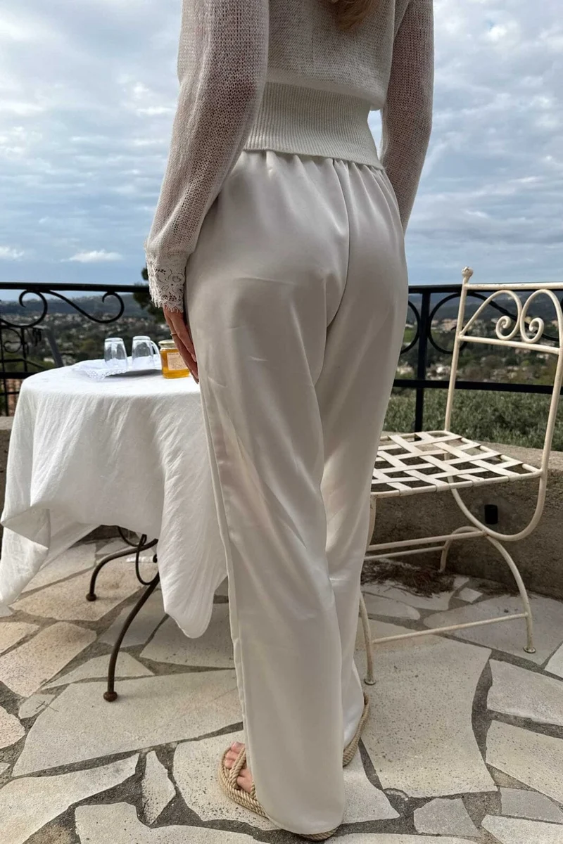 BYIC - Fieic Pants A23851 - Off White Satin