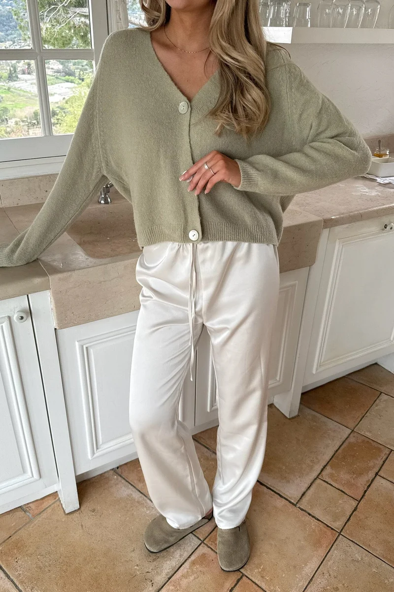BYIC - Fieic Pants A23851 - Off White Satin