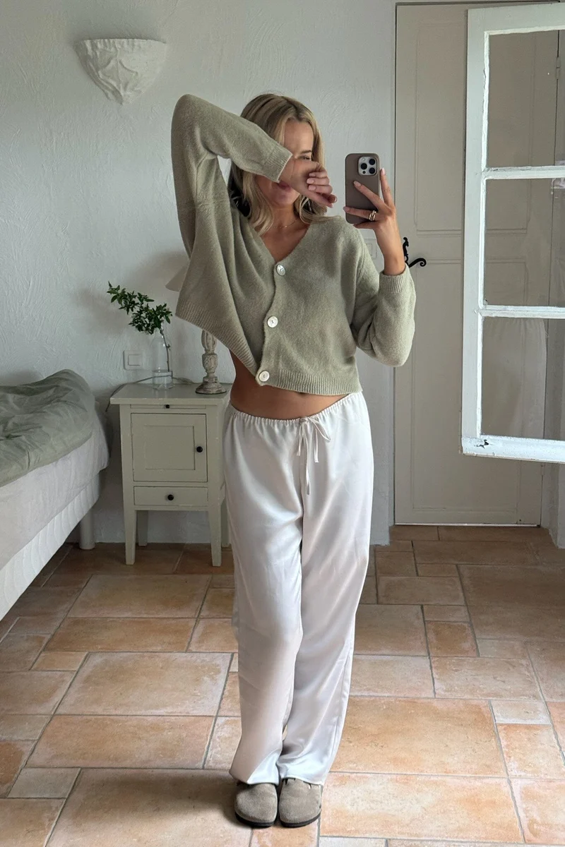 BYIC - Fieic Pants A23851 - Off White Satin