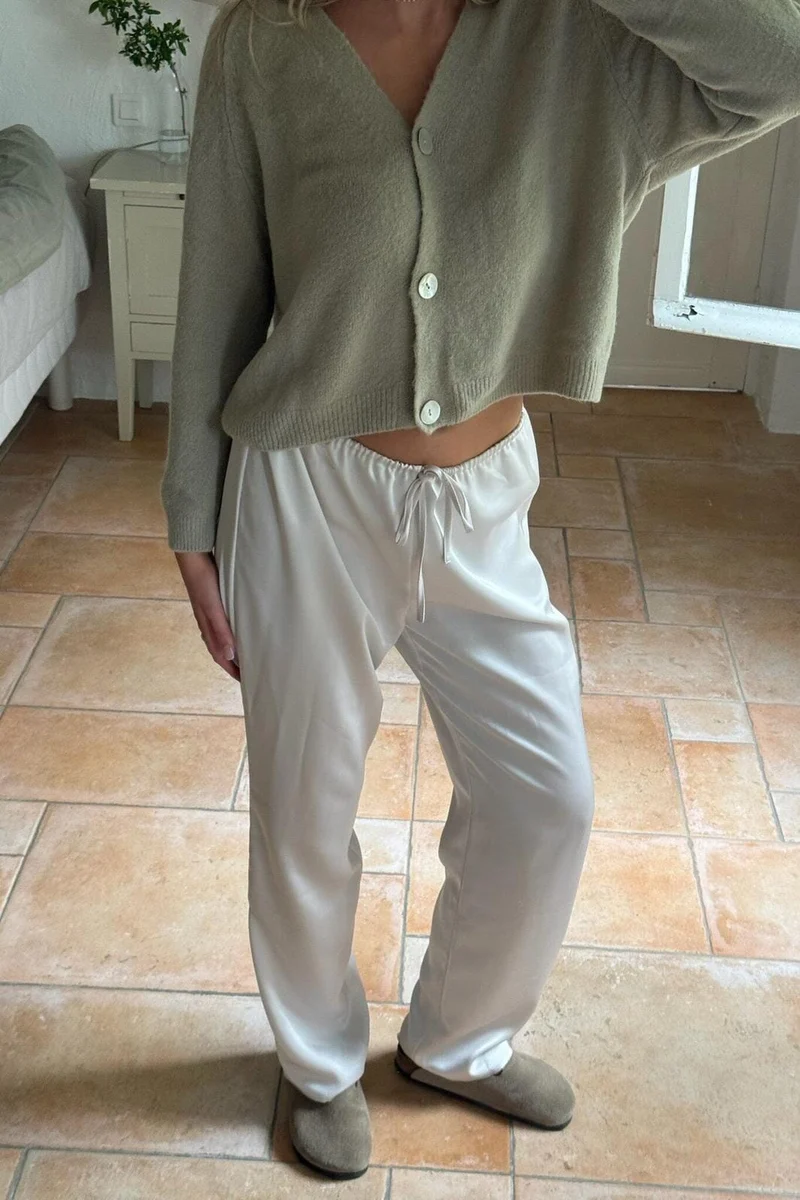 BYIC - Fieic Pants A23851 - Off White Satin