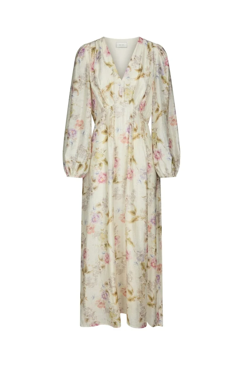 Neo Noir - Silfi Vintage Flower Dress 167921 - 121 - Off White