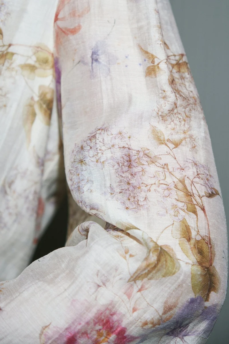Neo Noir - Silfi Vintage Flower Dress 167921 - 121 - Off White