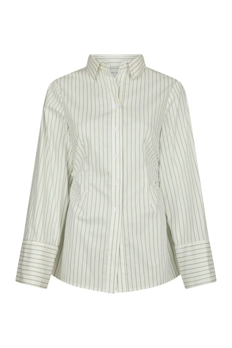 Neo Noir - Caroli Stripe Shirt 166107 - 723 - Dusty Green