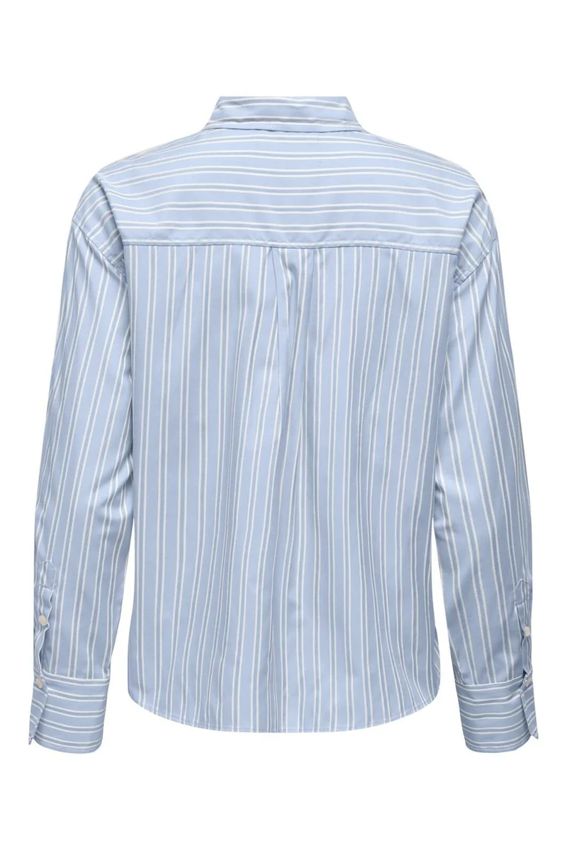 Only - Onlelara L/S Emb Shirt - 4983443 Cashmere Blue Cloud Dancer