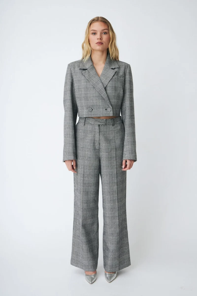Cras - Mancy Pants C578 - 9993 Black Silver Check