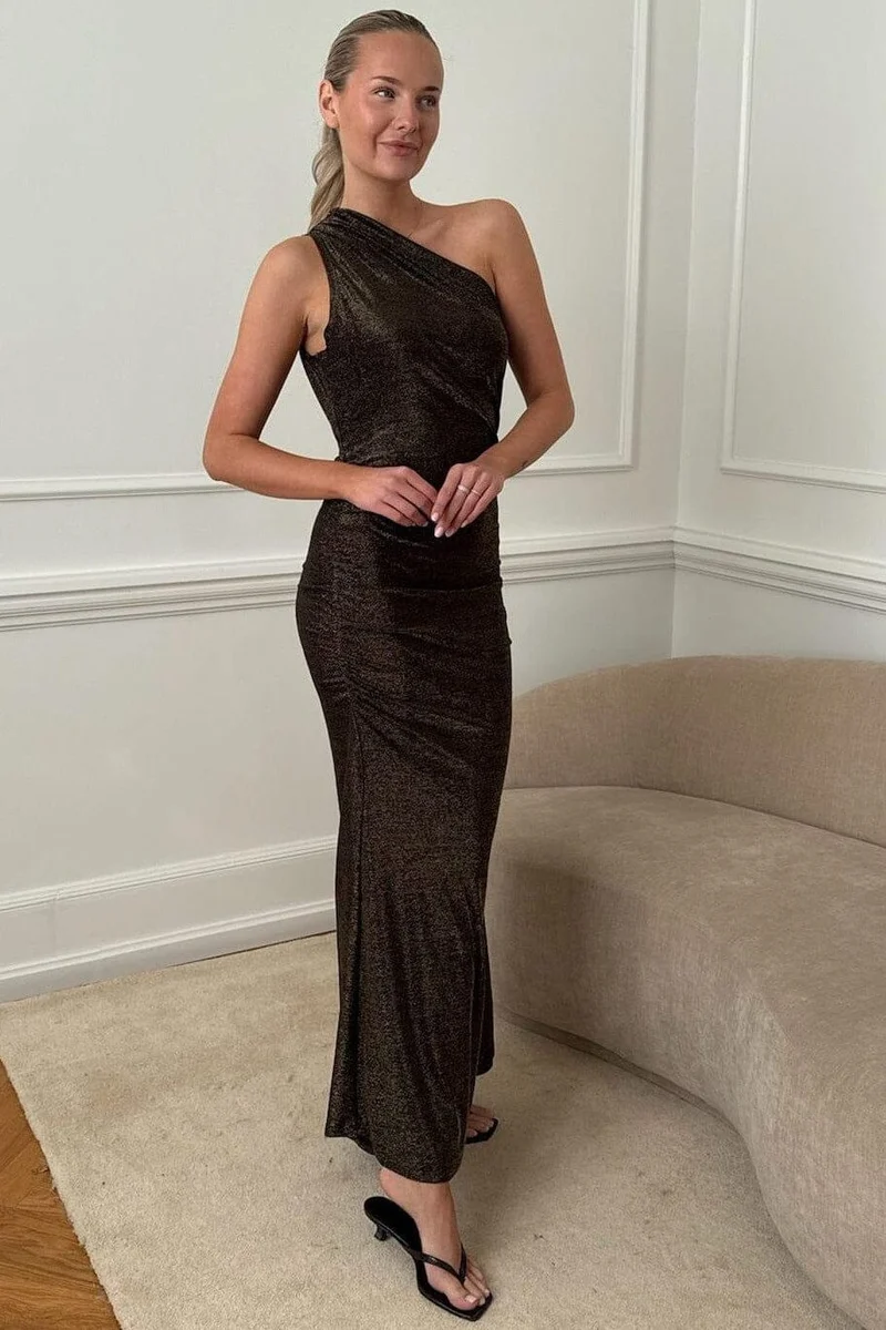 BYIC x Molly&My - Andreaic Midi Dress A23969 - Gold Glitter