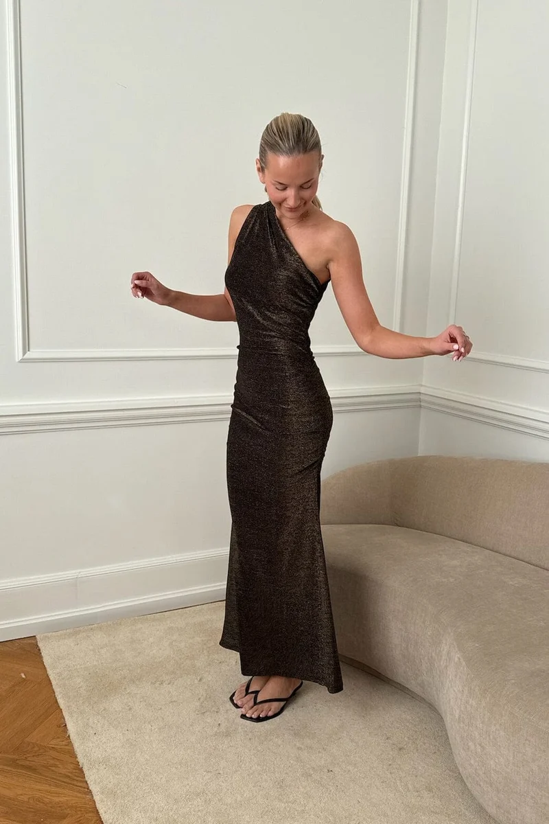 BYIC x Molly&My - Andreaic Midi Dress A23969 - Gold Glitter