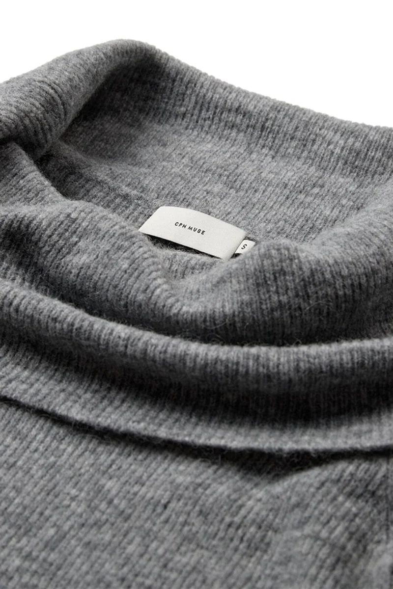 Copenhagen Muse - Ibra-pullover 203366 - 1040 Med, Grey Melange