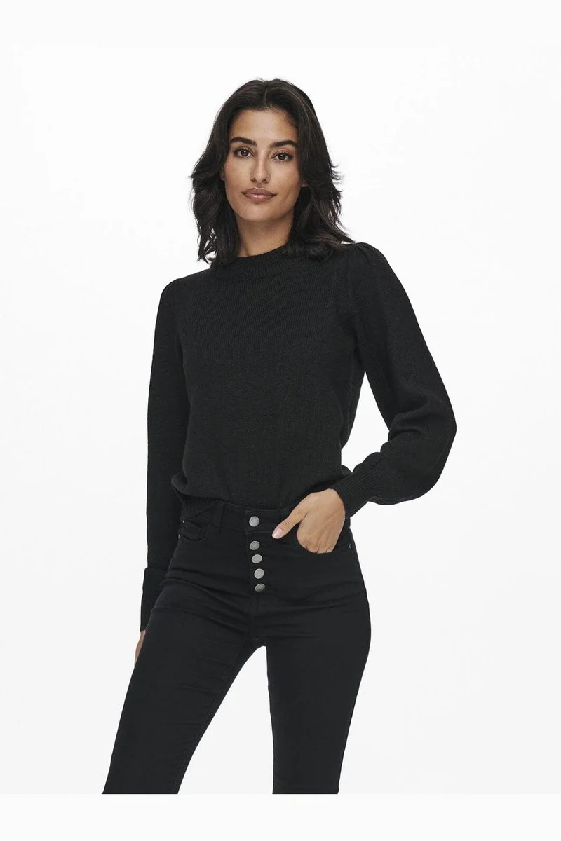 JDY - Jdyrue Life L/S Pullover Knt - 3764538 Black