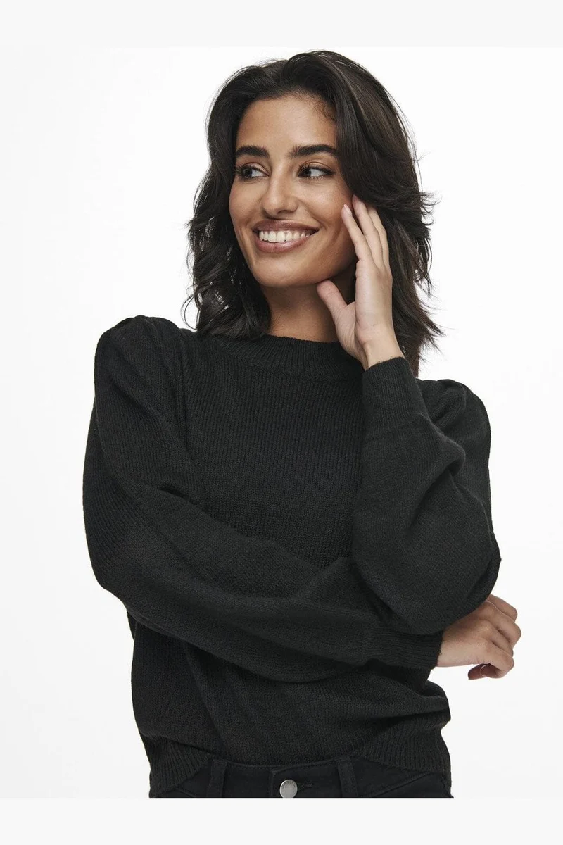JDY - Jdyrue Life L/S Pullover Knt - 3764538 Black