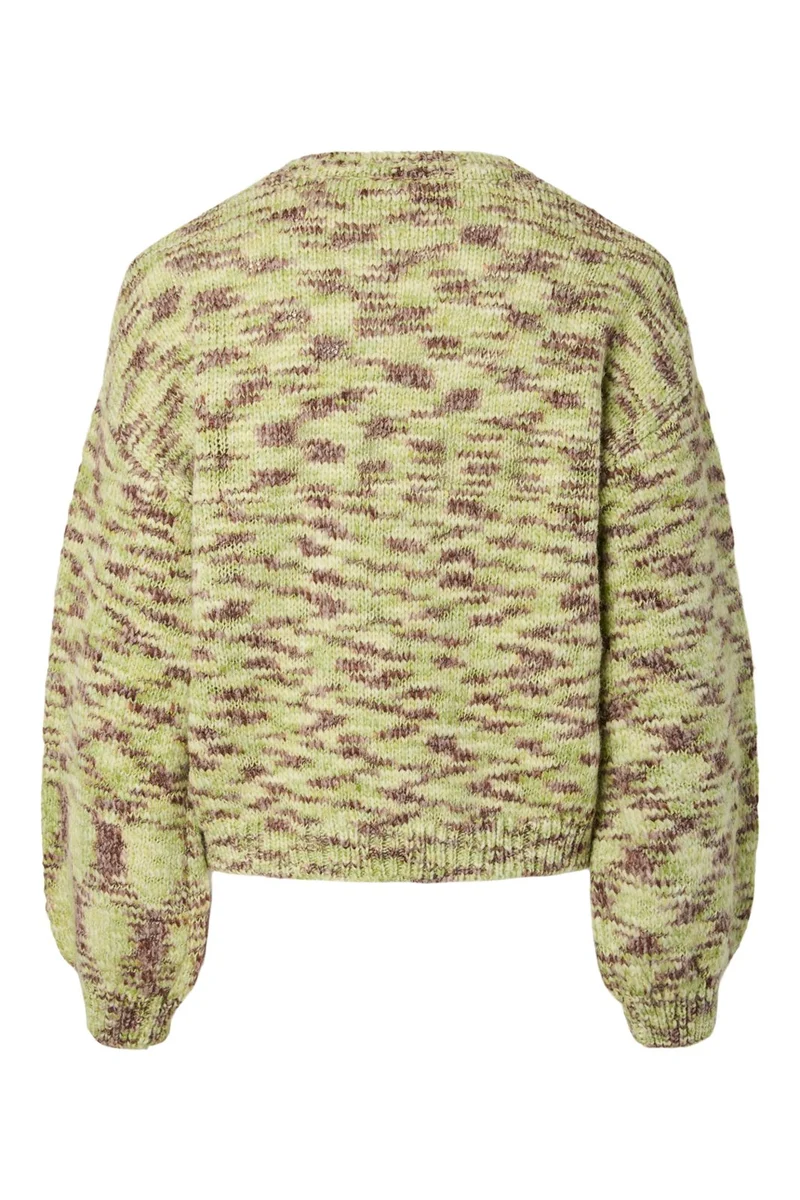 Pieces - Pcfilla Ls O-Neck Pullover Knit - 4985485 Sphagnum Melange