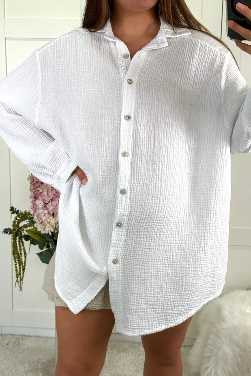 A-bee - Sara shirt Skjorte - White