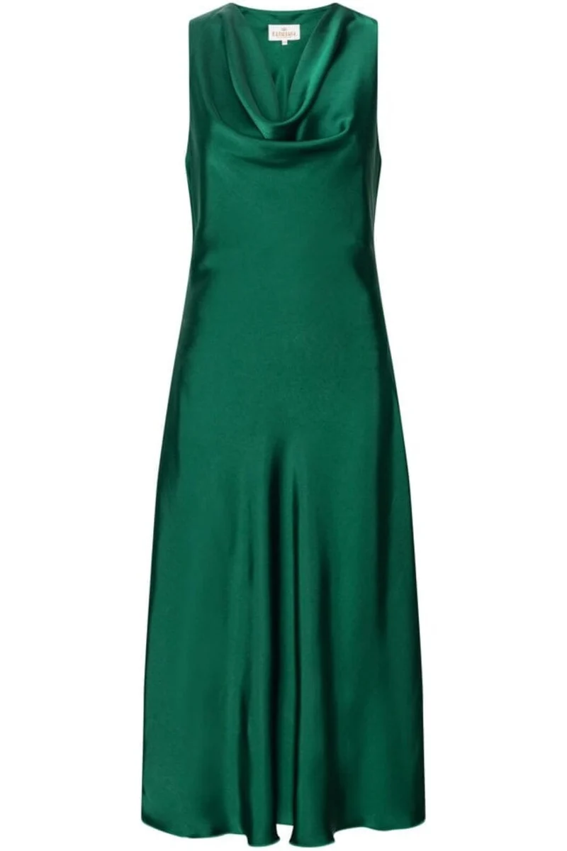 Karmamia - Flow Dress 2295 - Semi Rich Pine Green