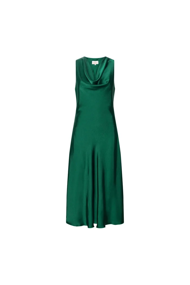 Karmamia - Flow Dress 2295 - Semi Rich Pine Green