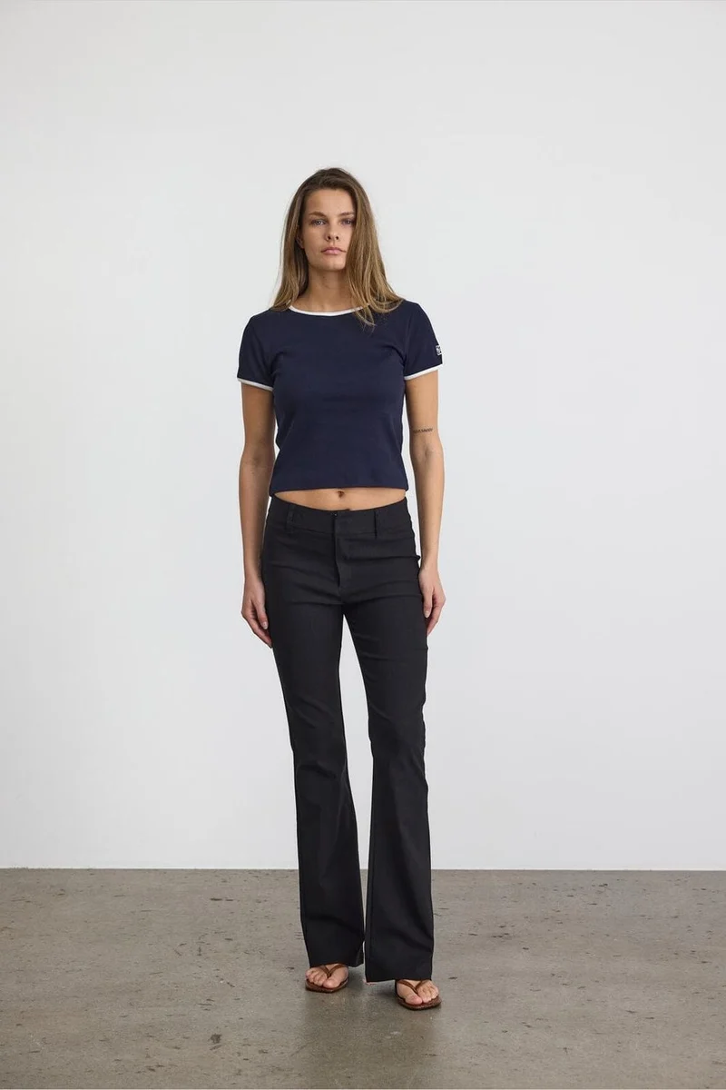 Noisy May - Nmwayne Nw Flared Pant Box - 4899804 Black