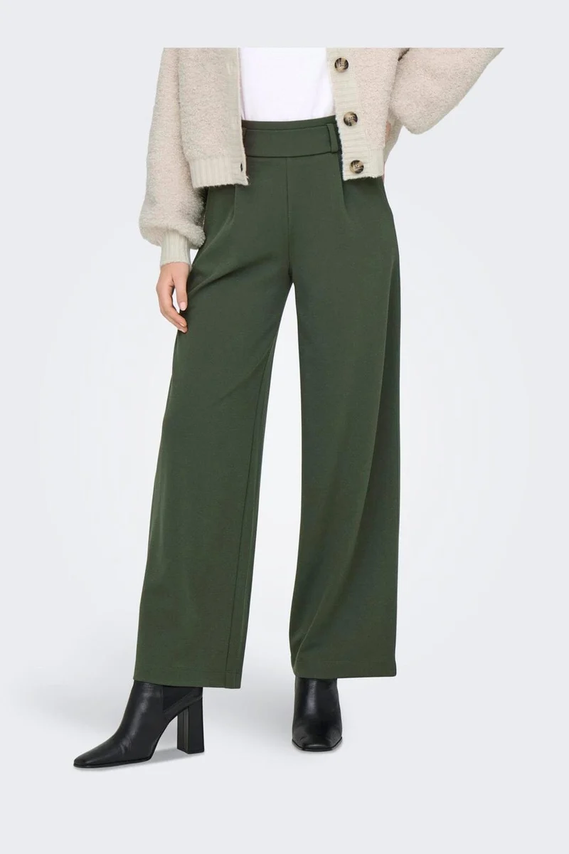 JDY - Jdygeggo Life New Long Pant - 4661283 Kambaba Black Buttons
