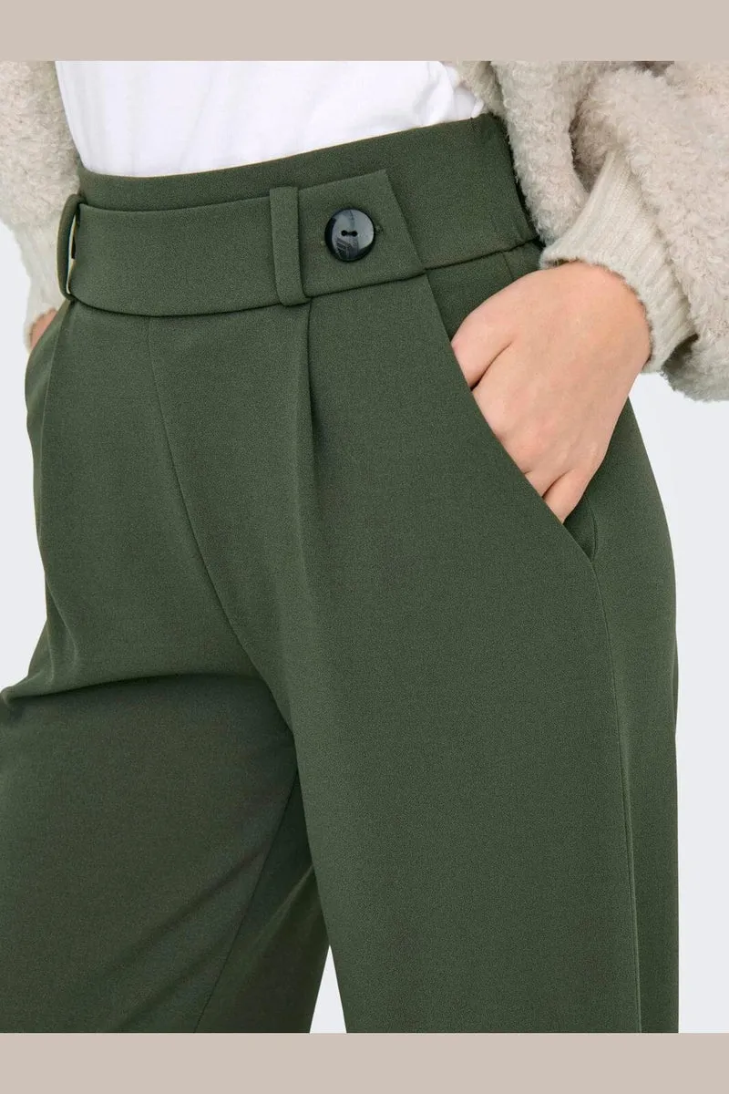 JDY - Jdygeggo Life New Long Pant - 4661283 Kambaba Black Buttons