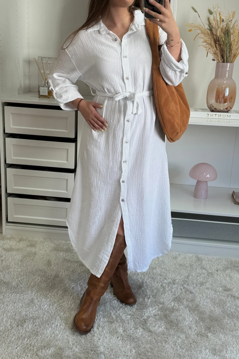 A-bee - Sabina Dress - White