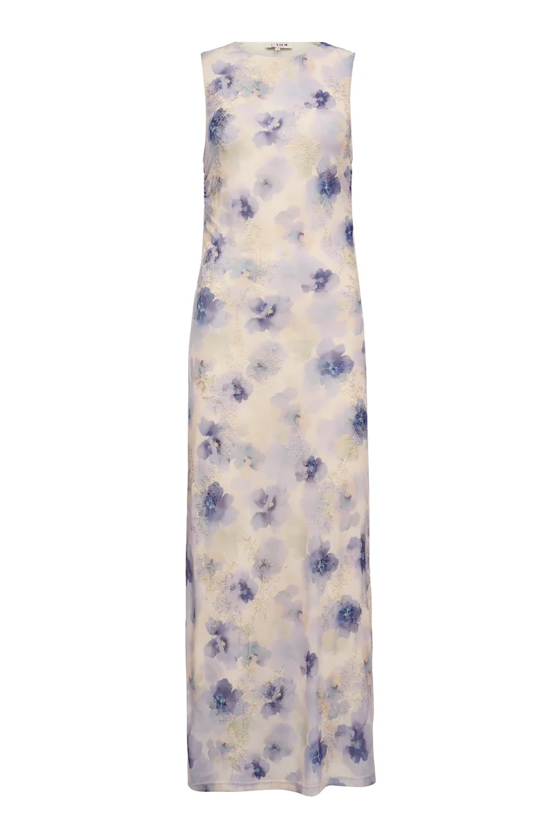 A-View - Belena Dress AV8051 - 129 - Purple/Yellow