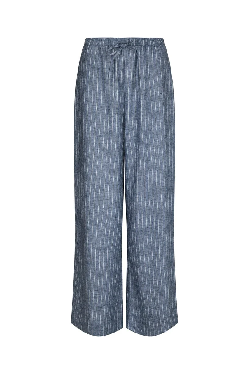 Neo Noir - Heifa Emb Stripe Pants 168372 - 140 - Blue