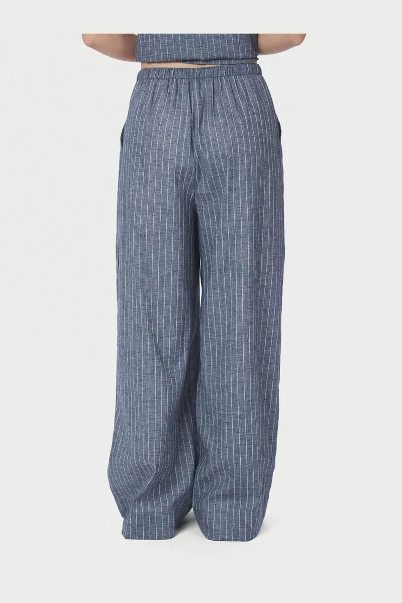 Neo Noir - Heifa Emb Stripe Pants 168372 - 140 - Blue
