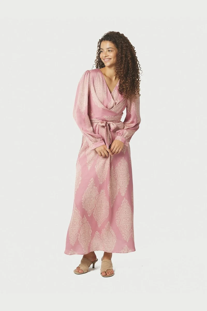 Neo Noir - Bretti Paisley Drop Dress 168466 - 823 - Evening Rose
