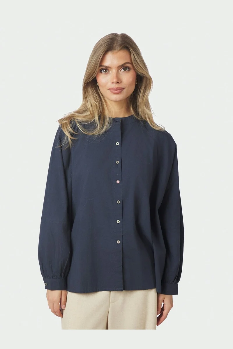 Neo Noir - Solane C Poplin Shirt 168066 - 141 - Navy