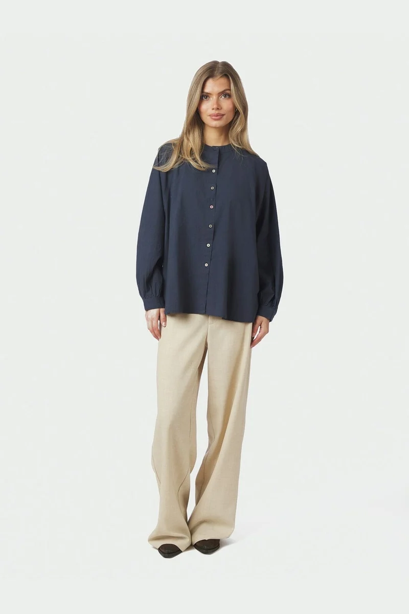 Neo Noir - Solane C Poplin Shirt 168066 - 141 - Navy